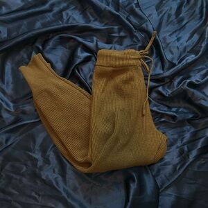 Cozy Brown Knit Joggers